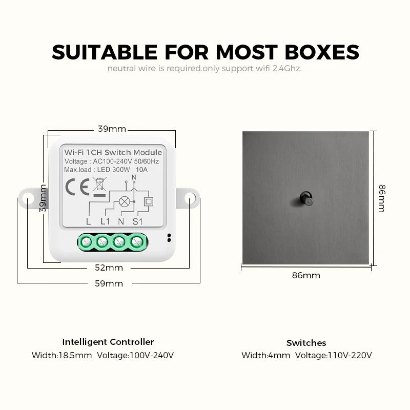 Zigbee Switches Retro Gray Toggle Switches for the Home Tuya Smart Accesorios Wall Switch 1-4 Gang 2 Way Wall Lamp Switch