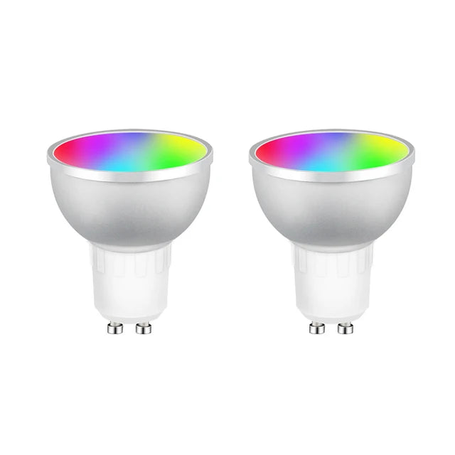 Transform Your Space with 1-10Pcs Zigbee Smart Home LED Bulb Spot Night Light Lamp - 5W GU10 RGBCW Compatible with Alexa, Google Home, and SmartThings