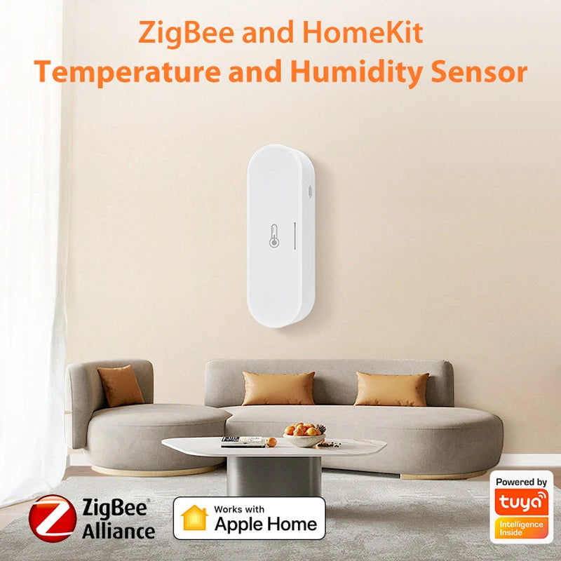 Revolutionize Your Home with the Tuya Smart Zigbee Temperature and Humidity Sensor - Compatible with Apple HomeKit, Alexa, and Google Home!