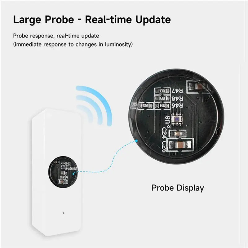 B50B-2X Tuya Zigbee Light Sensor Luminance Sensor Sensor Real-Time Luminance Detection Smart Home Automation App Control