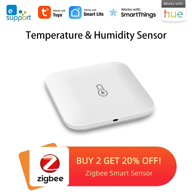 Experience Smart Living with the Zigbee 3.0 Wireless Temperature and Humidity Sensor - Compatible with Ewelink Free APP, ZB Bridge Pro, and ZB Dongle-E