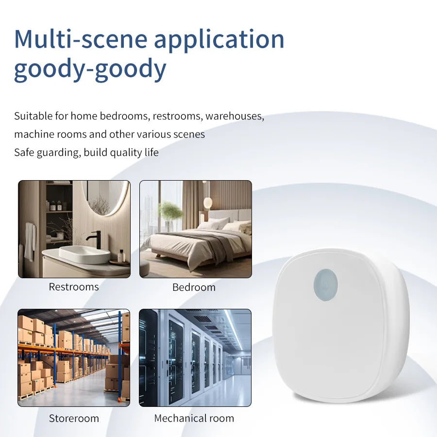 Tuya Zigbee Water Sensor Leak Flood Detector Alarm Smart Life Work with Tuya Gateway Alexa Google Assistant for Kitchen Bathroom