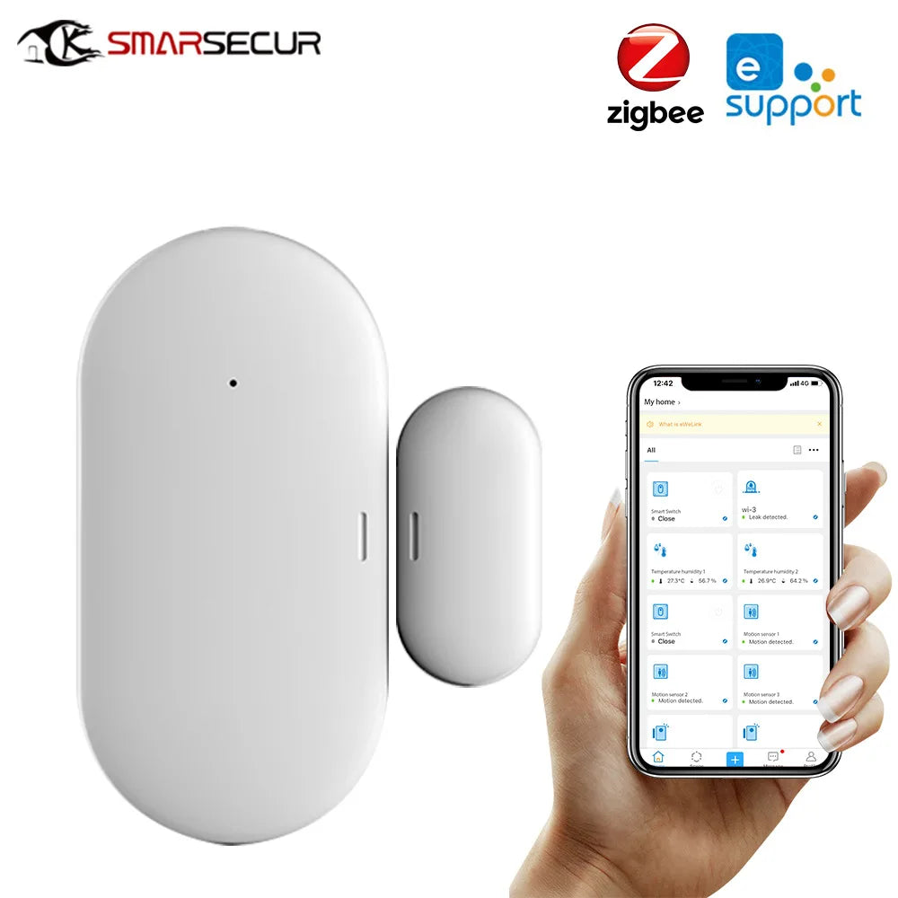 Ewelink Smart Home Wireless Door and Window Sensor - Simple and Convenient Zigbee Door Magnetic Detector
