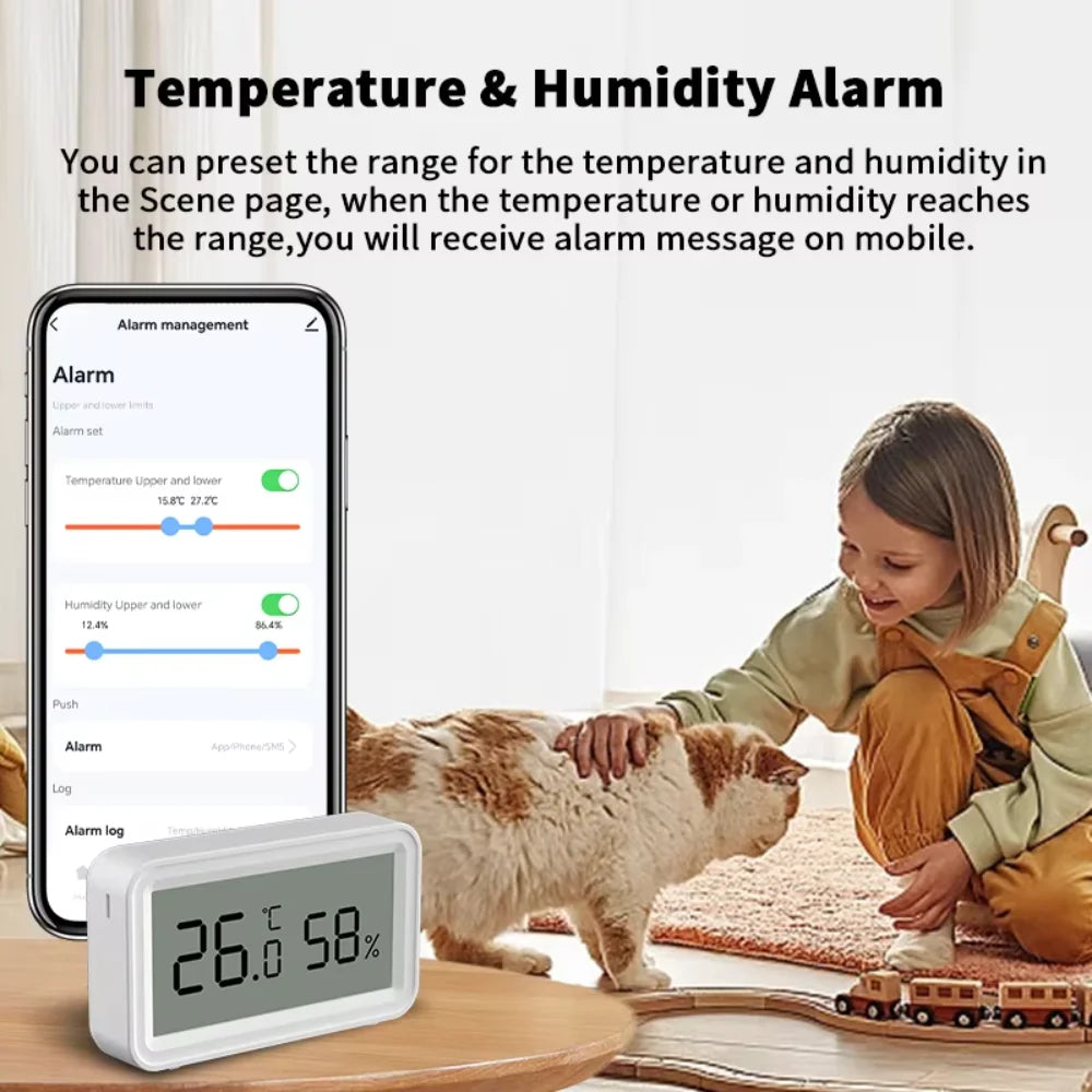 Tuya Zigbee 3.0 Temperature Humidity Sensor APP Remote Control Thermometer Hygrometer Work with Smartlife Alexa Zigbee2Mqtt ZHA
