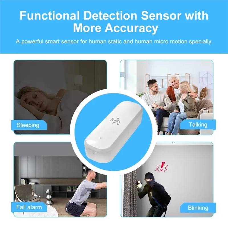 N93R Tuya Zigbee Smart Pir Motion Sensor 3In1 10G Radar Mmwave Temperature and Humidity Sensor Light Sensor for Burglar Alarm