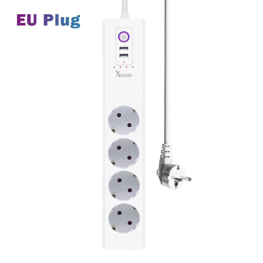 Wifi Zigbee Voice Remote Control Smart Plug Power Strip Extension Cord Multi Plug Timer Socket Work with Alexa Google Assistant