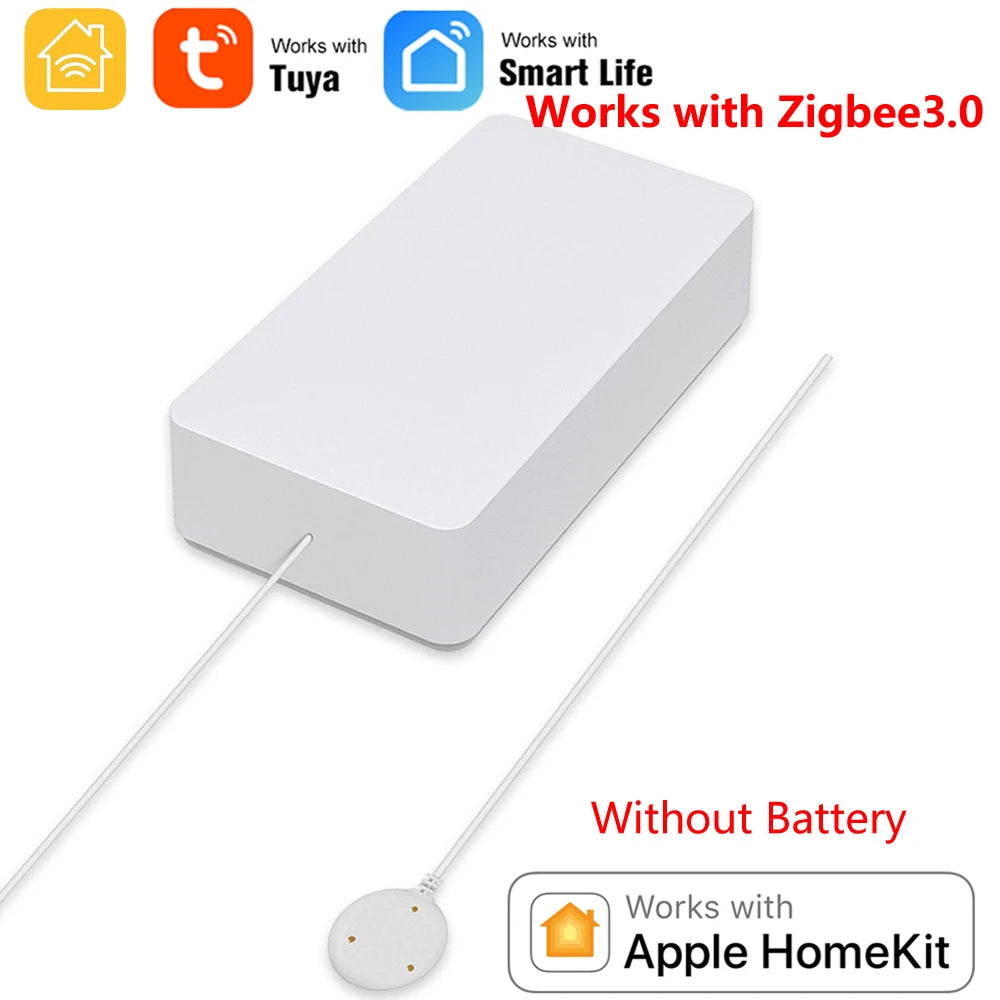 Works with Homekit Water Leak Sensor Zigbee 3.0 Wireless Flood Detector for Alarm System and Smart Home Automation Apple Homekit