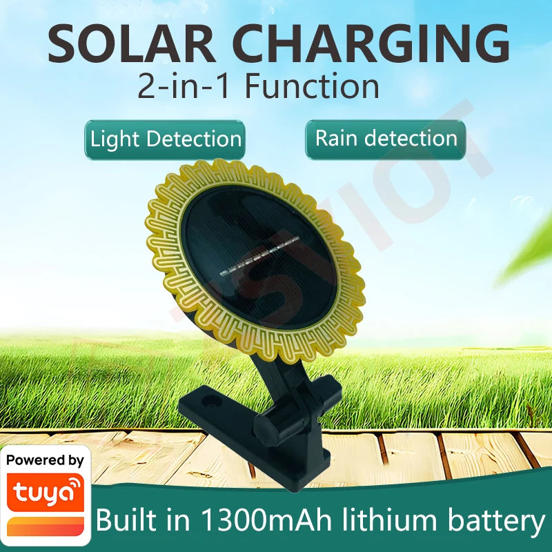 Tuya Smart Zigbee Light and Rain Sensor 2-In-1 Function, Built-In Lithium Battery , Light and Rainwater Detection Smart Life App
