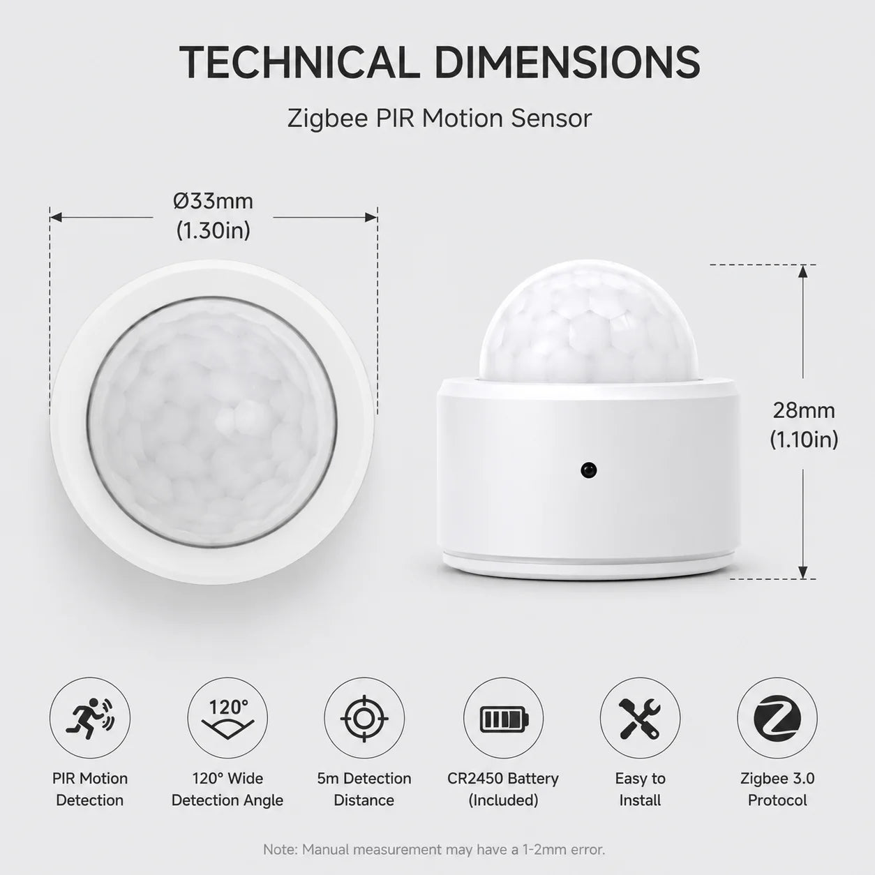 Tuya Zigbee 3.0 PIR Motion Sensor Smart Human Body Sensor Smart Bulb Linkage Work with Home Assistant Zigbee2Mqtt Ewelink