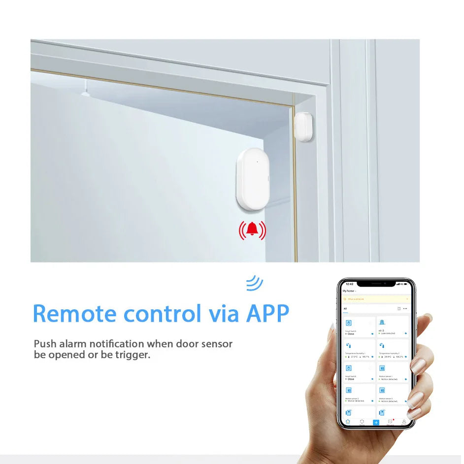 Ewelink Smart Home Wireless Door and Window Sensor - Simple and Convenient Zigbee Door Magnetic Detector