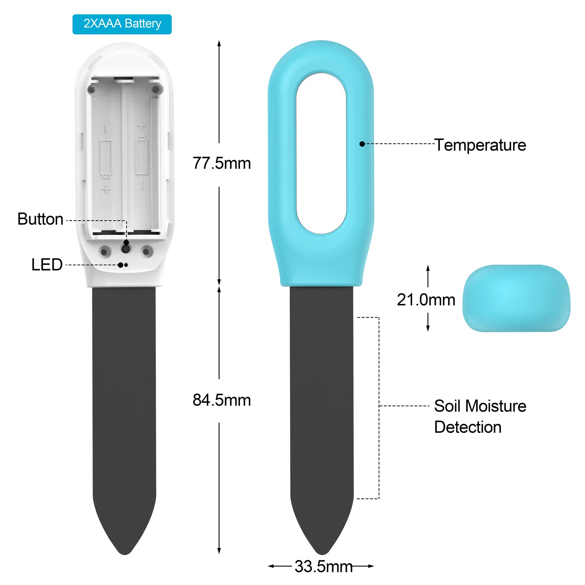 Tuya Zigbee Smart Soil Tester Humidity Temperature Moisture Sensor App Monitor for Plant Garden Work with Home Assistant Z2M