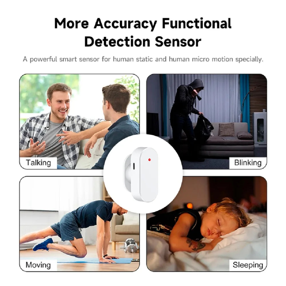 Millimeter Wave Human Presence Detector Tuya Zigbee Mmmwave Smart Human Body PIR Sensor Radar Work with Smart Life Tuya APP