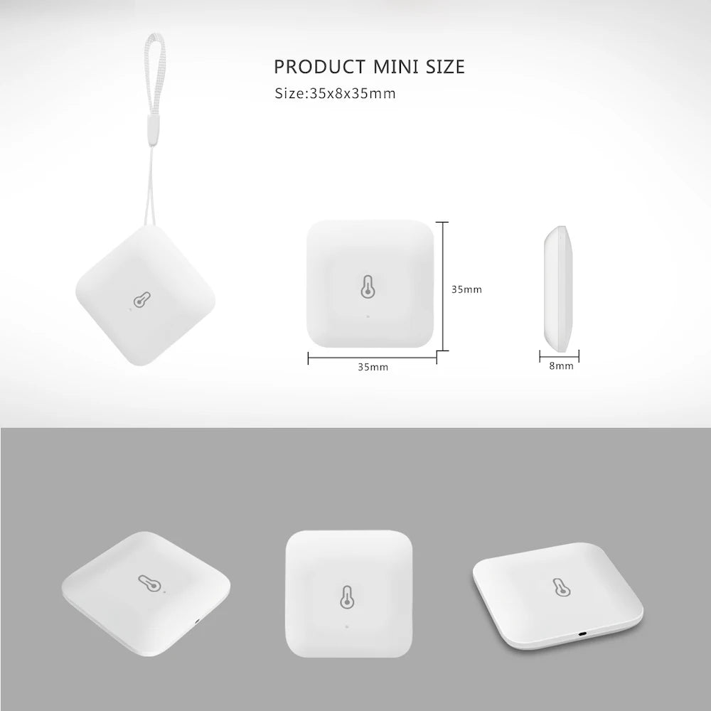 Experience Smart Living with the Zigbee 3.0 Wireless Temperature and Humidity Sensor - Compatible with Ewelink Free APP, ZB Bridge Pro, and ZB Dongle-E