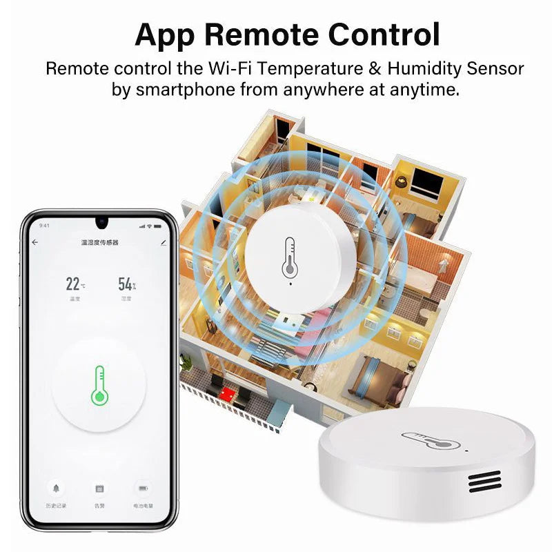 App Remote Control Siren Graffiti Smart Zigbee Temperature & Humidity Sensor Tuya Home Linkage Wireless Intelligent Hygrometer