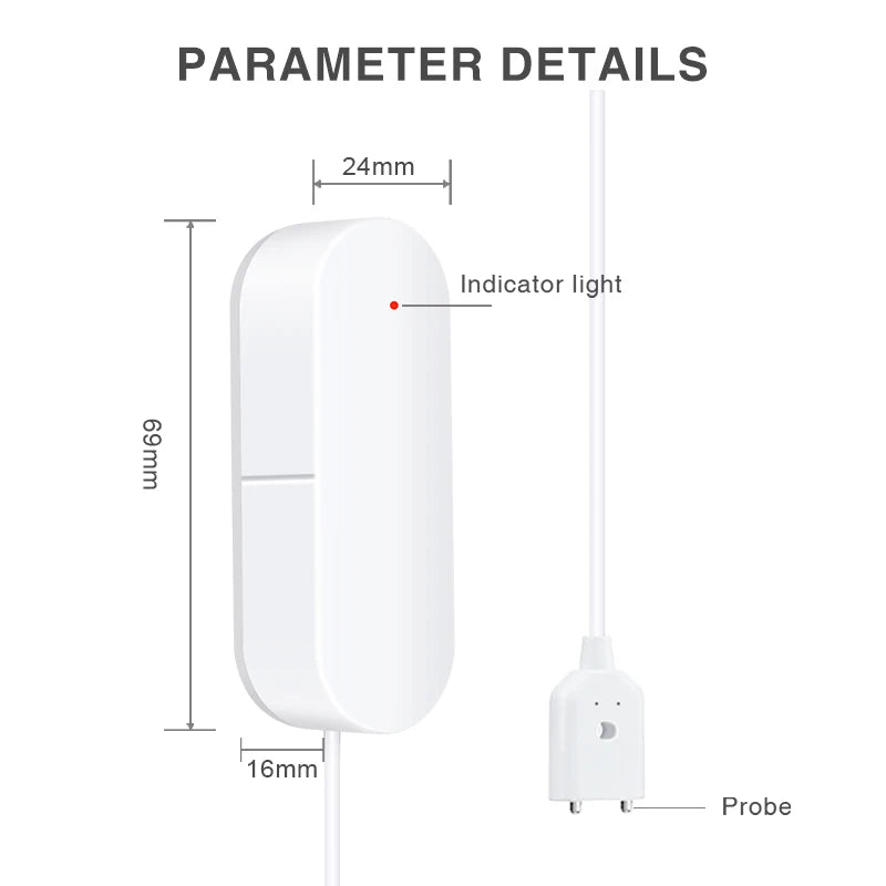 Zigbee Water Leakage Sensor Alarm Water Level Detector Flood Leakage Sensor Ewelink APP Remote Control Security Alarm System