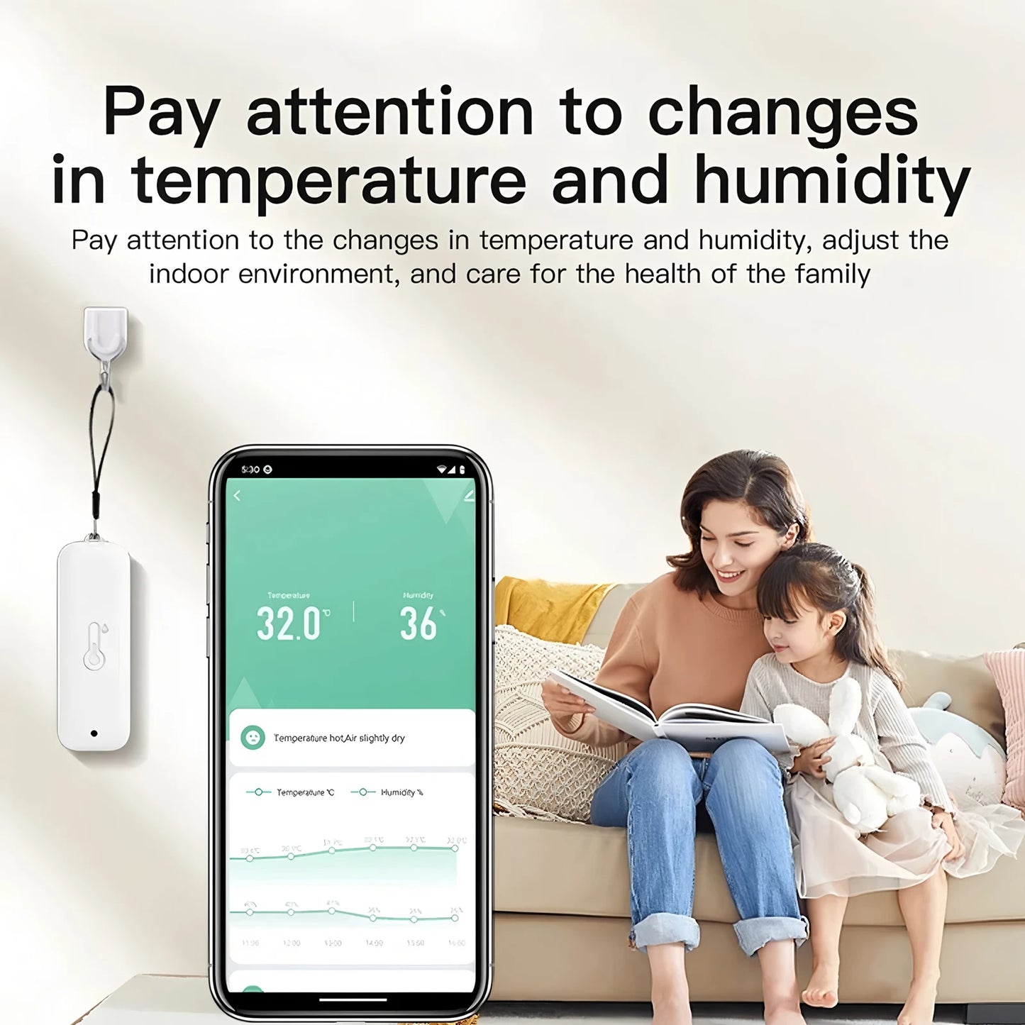 Tuya Zigbee Temper & Humidity Sensor for Indoor/Outdoor IP65 Waterproof Smart Home/Life APP Support Alexa Google Smart Speaker