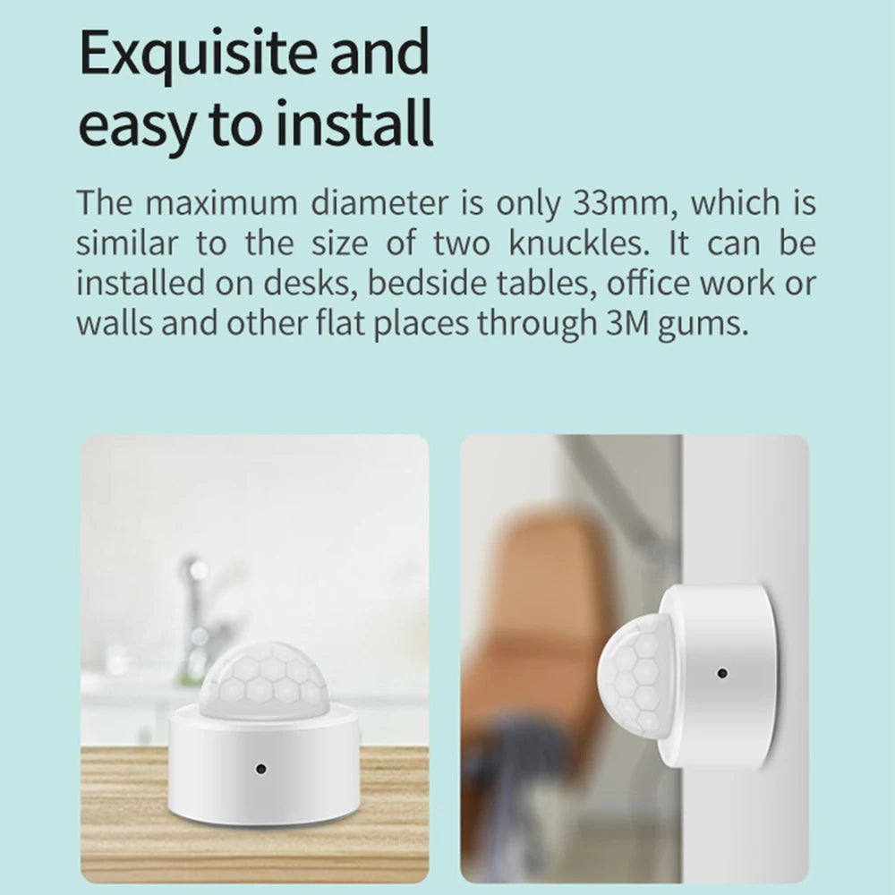 Mini Tuya Zigbee PIR Motion Smart Sensor Wireless Body Infrared Detector Security Smart Life App Control Alexa Google Home