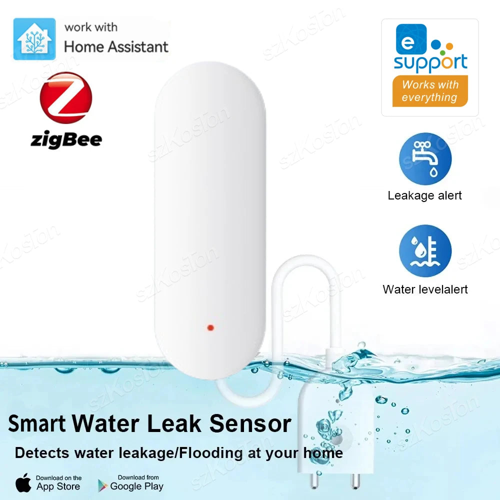 Zigbee Water Leakage Sensor Alarm Water Level Detector Flood Leakage Sensor Ewelink APP Remote Control Security Alarm System