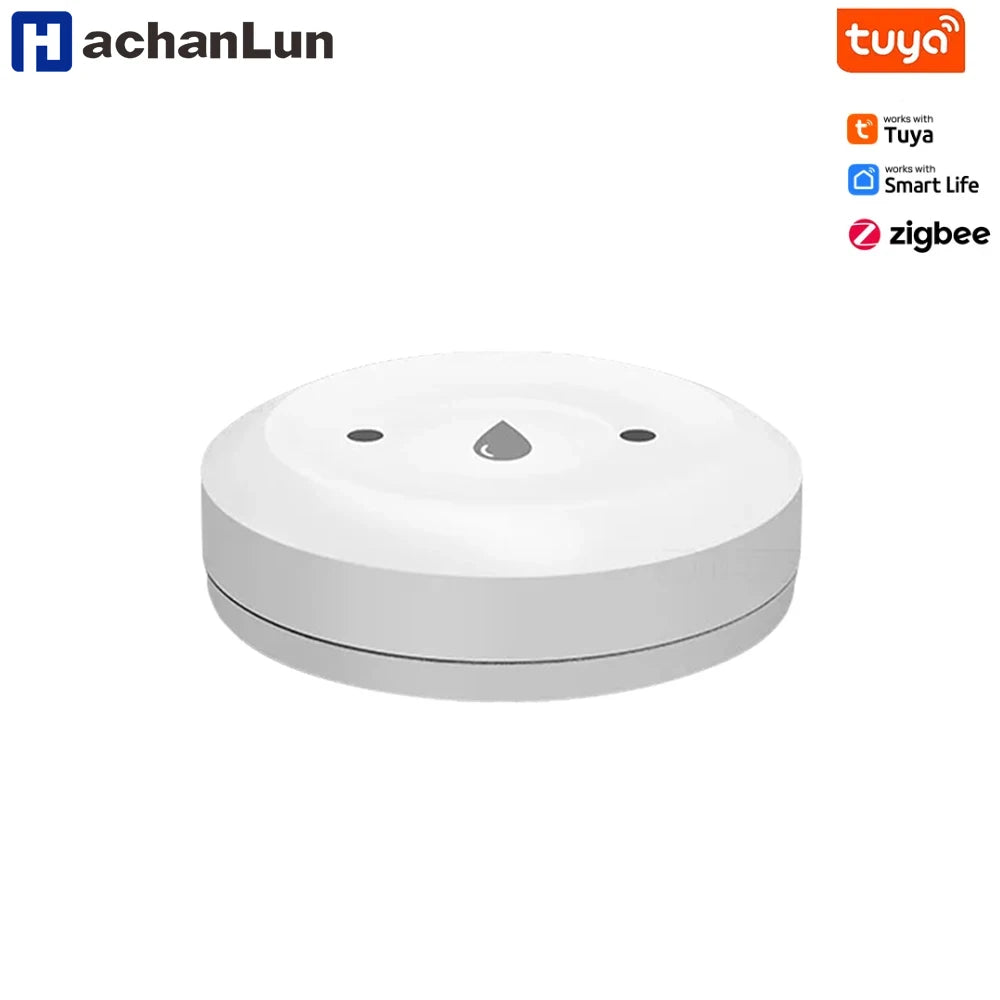 Zigbee Water Sensor Tuya Leak Flood Detector App Remote Monitoring for Kitchen/Bathroom Support Home Assistant
