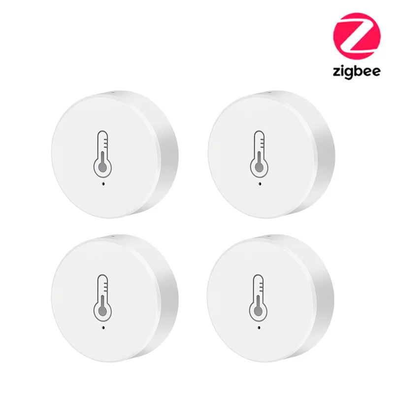 Real Time Tuya Smart Life Zigbee Temperature and Humidity Sensor Thermometer Monitor Work for Alexa Google Home Assistant
