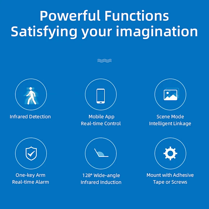 Tuya Zigbee PIR Motion Sensor Smart Home Wifi Human Body Infrared Detector Security Smart Life App Works with Alexa Google Home