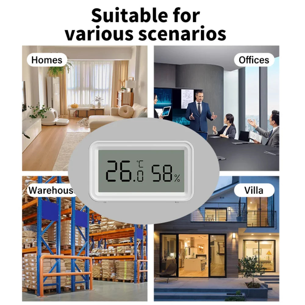 Tuya Zigbee 3.0 Temperature Humidity Sensor Smart Home Automation APP Remote Connect Work with Alexa Google Home Assistant