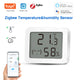 Tuya Smart Zigbee Temperature and Humidity Sensor Mini LCD Digital Smil Face Temp Humidity Detector Work with Alexa Google Home