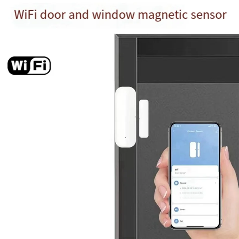 Wifi Door Window Sensor APP Smart Home Security Protection Door Open Closed Detector for Alexa Yandex Easy to Use-Atf5