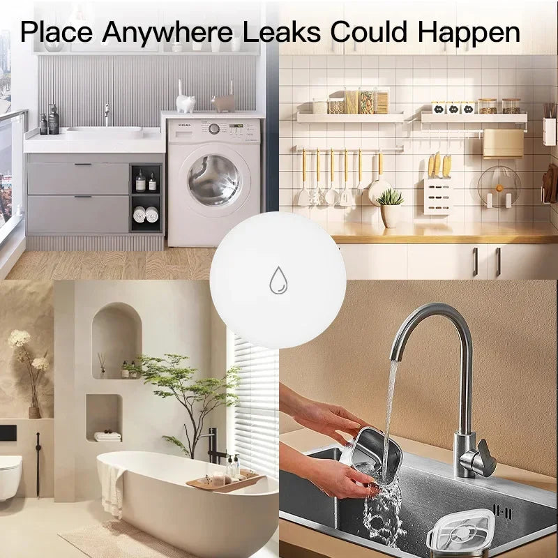 ZEXEF TUYA Smart Liquid Leak Sensor Zigbee 3.0 Water Sensor Detector Remote Monitoring Support Home Assistant Zigbee2Mqtt
