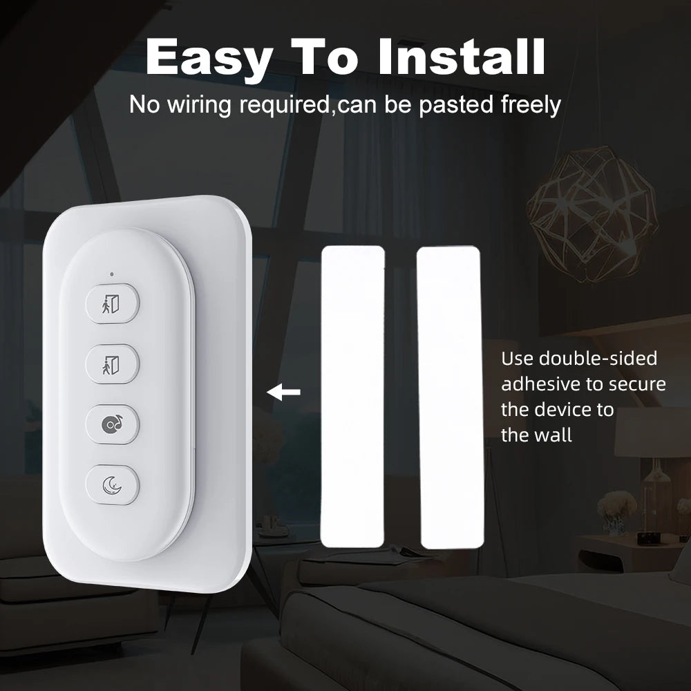 Tuya Zigbee Smart Scene Switch 4 Gang 12 Scene Wireless Push Button Switch Battery Powered Smart Home Automation Scenario Switch
