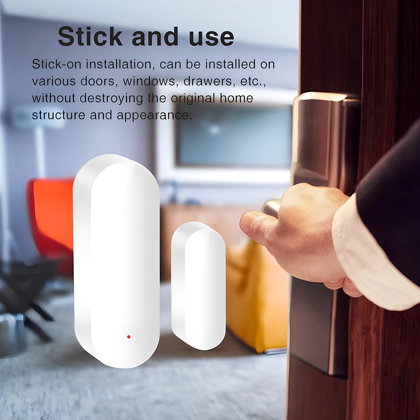 Ewelink Smart Home Zigbee Window Door Sensor Open/Closed Sensor Detector Security Alarm Protection Work with Alexa Google Home