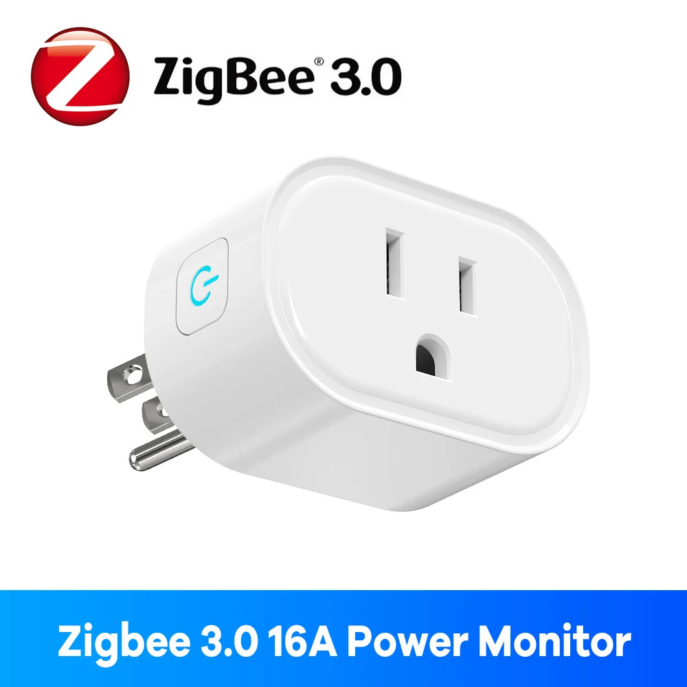USA Canada Zigbee Smart Plug US Standard 10A/16A Works with Alexa Google Assistant APP Remote Control Timer Group Control