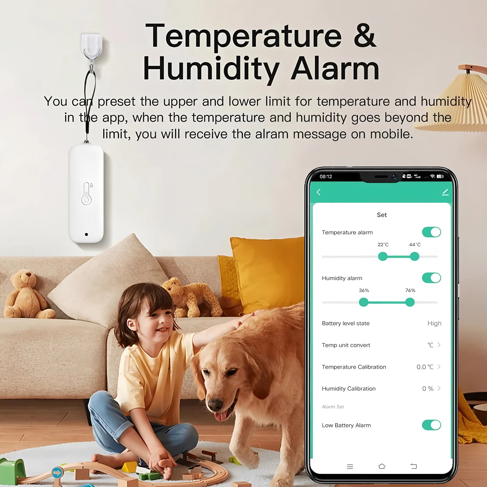 Tuya Zigbee Temper & Humidity Sensor for Indoor/Outdoor IP65 Waterproof Smart Home/Life APP Support Alexa Google Smart Speaker