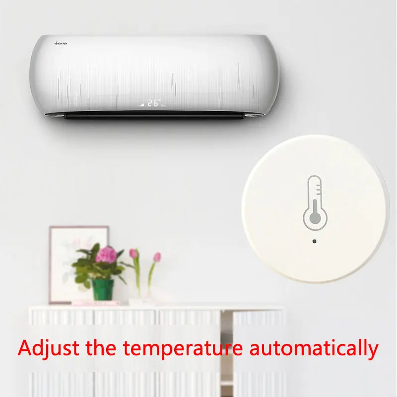 Tuya Smart Zigbee Temperature Humidity Sensor Battery Power Indoor Outdoor Hygrometer Thermometer Detector Home Security Alexa