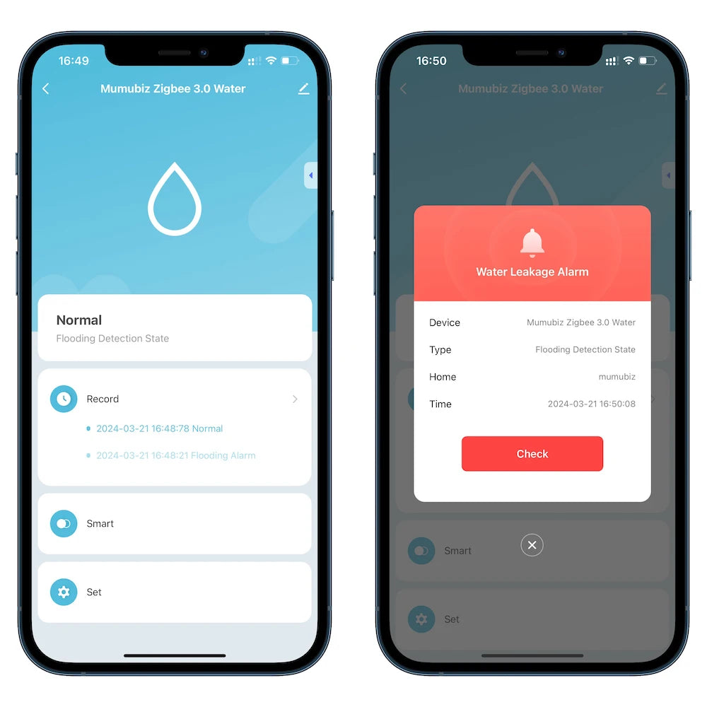 Protect Your Home with the Zigbee 3.0 Water Leakage Sensor - Reliable Immersion Alarm Compatible with Ewelink Zigbee Bridge and Zigbee2Mqtt Gateway