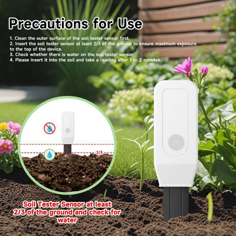 Zigbee Tuya Soil Temperature Humidity Detector Sensor Smart Moisture Tester Monitor Plant Garden Automation Irrigation Detector