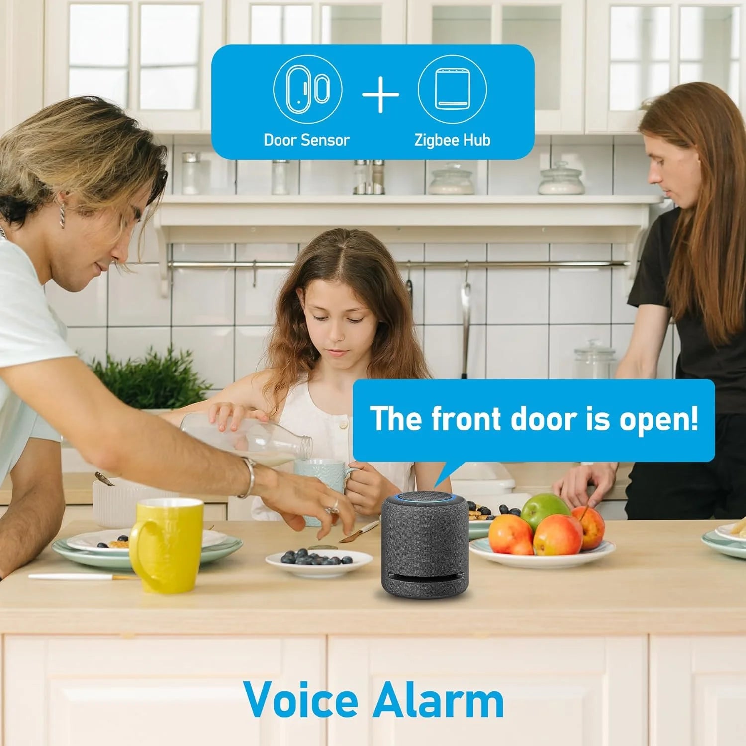 Tuya Zigbee Smart Door Window Sensor Door Open Closed Detectors Smart Home Security Protection Alarm System for Alexa Google