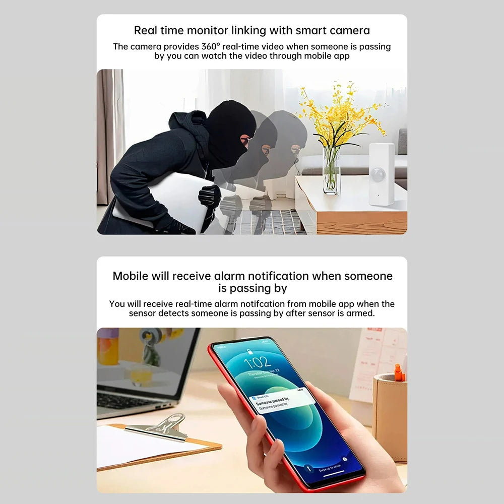 Wifi / Zigbee PIR Motion Sensor Smart Home Human Body Infrared Detector Security Tuya Smart Life Works with Alexa Google Home