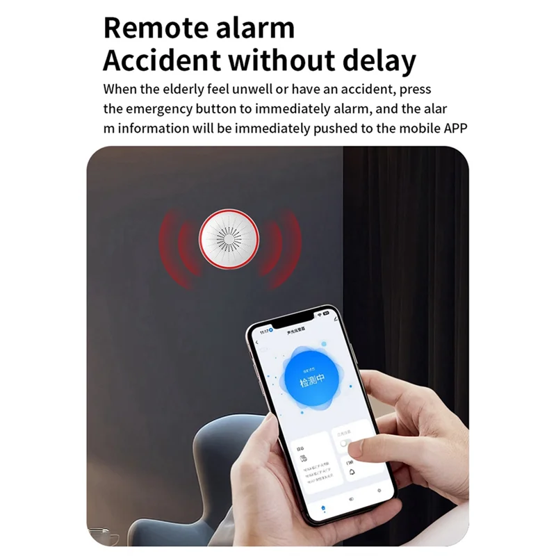 Abmf-Tuya Smart Home Wireless Alarm System Sound and Light Alarm Sensor Detector Intelligent USB Powered Sensor Zigbee