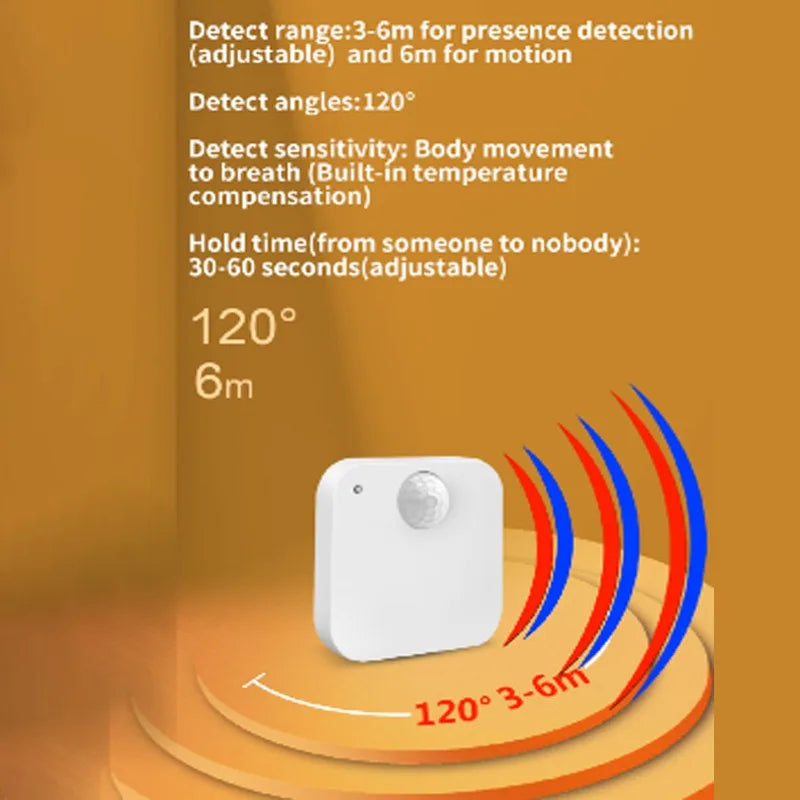Tuya Zigbee Human Presence Detector,Luminance/Distance Detection, Smart PIR Motion Sensor Support Zigbee Home Assistant Google
