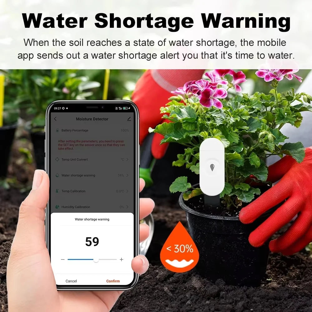 Smart Zigbee Soil Tester Temperature and Humidity Monitoring Moisture Thermometer Hygrometer Home Automation Irrigation Detector
