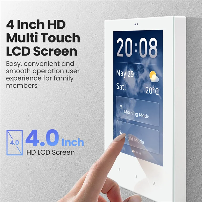 Tuya US Zigbee 3.0 Scene Switch Smart Central Control,4Inch Touch Build in Wireless Zigbee Hub, Work for Google Home Easy to Use