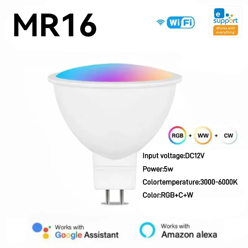 Zigbee Smart Lighting MR16/5W Dimmable Voice Control Compatible Alexa Alice Google Home Salute Yandex Homekit Hotel Bar
