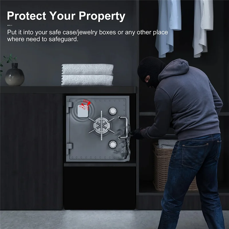 Abjf-Tuya Zigbee Smart Vibration Sensor Wireless Glass Break/Drop/Tilt Detector Smart Siren Alarm