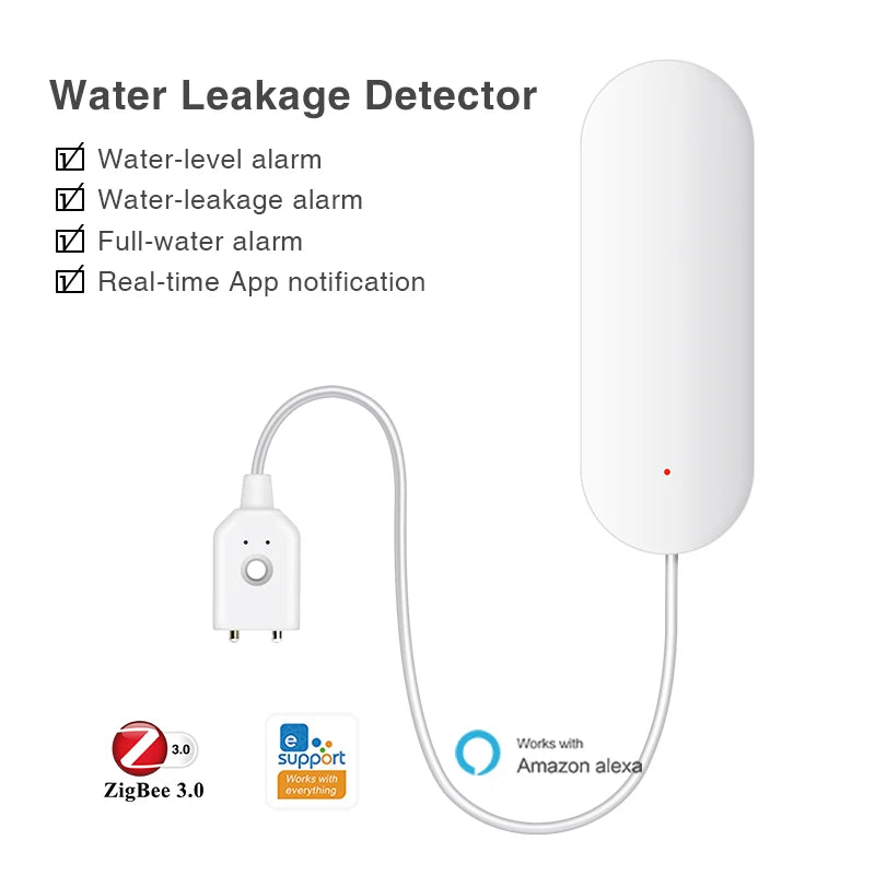 Ewelink Zigbee3.0 Water Sensor Alarm Water Leak Detector Flood Alert Security Alarm System Work with Alexa Google Home Assistant