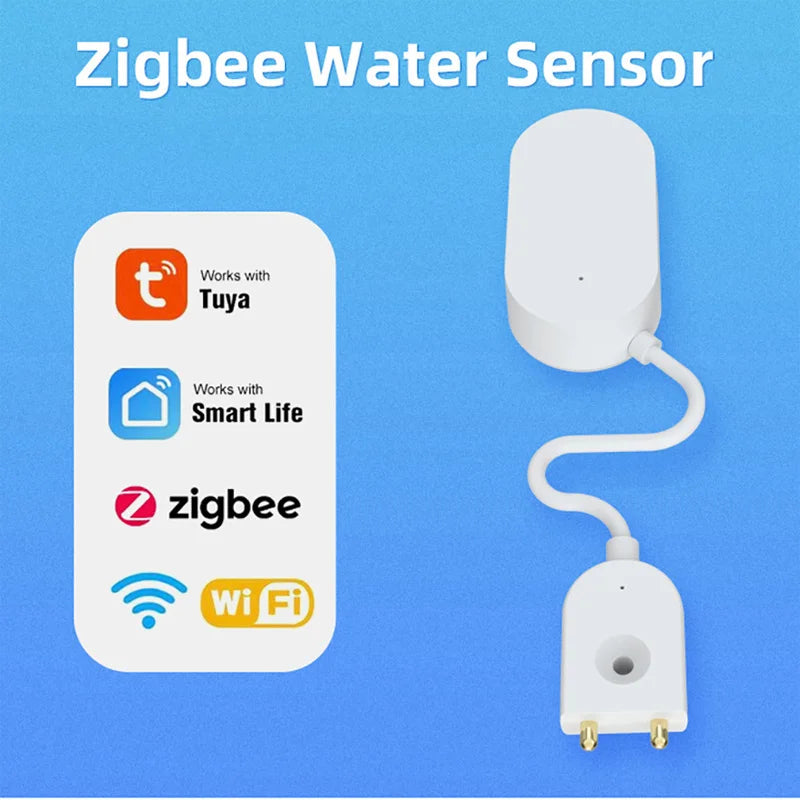 Wireless Water Level Sensor Graffiti Intelligent Zigbee Water Detector Tuya Smart Linkage Overflow Alarm Leakage Detection