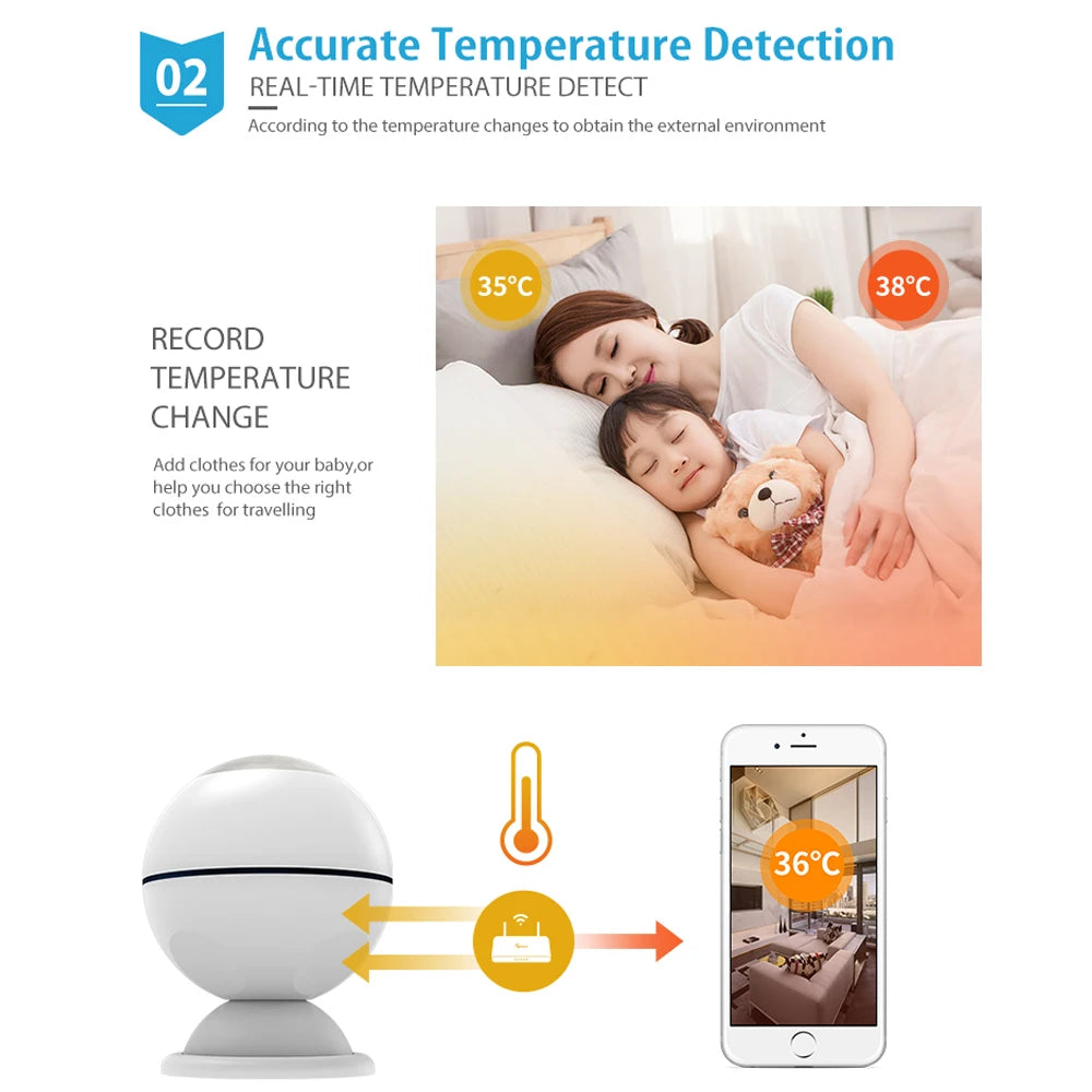 NEO COOLCAM Smart Home Z-Wave plus PIR Motion Sensor Detector Temperature Sensor Lux Z Wave Alarm System Motion Sensor