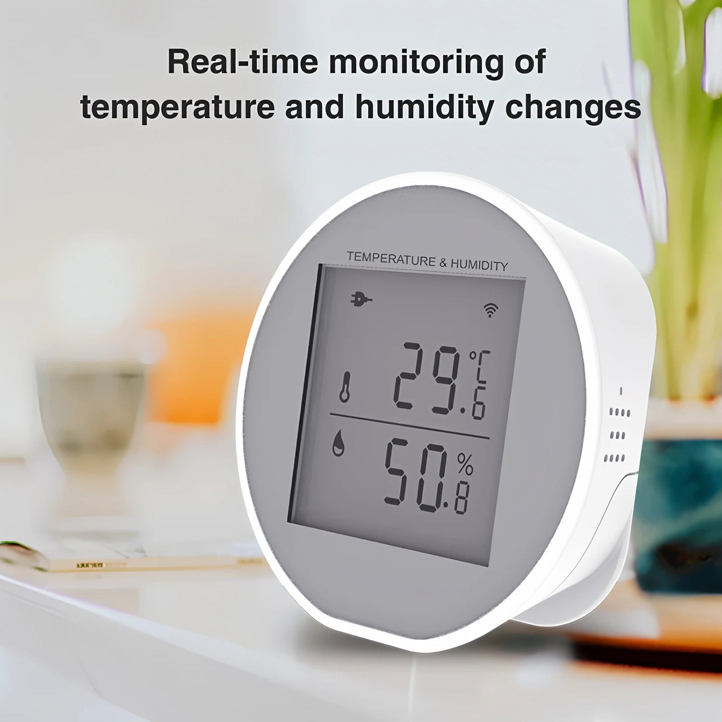Tuya Smart Wifi & Zigbee Temperature Humidity Sensor Indoor Hygrometer Thermometer Detector Alarm LCD Support Alexa Google Home