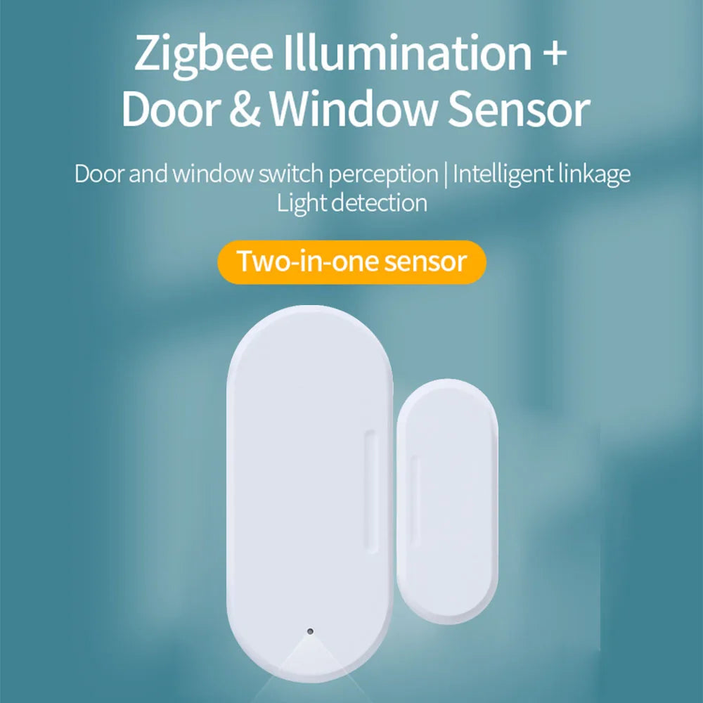Zigbee 3.0 Door Window Sensor with Lux Light Detectors Security Protection Smart Life Control via Alexa Google Home