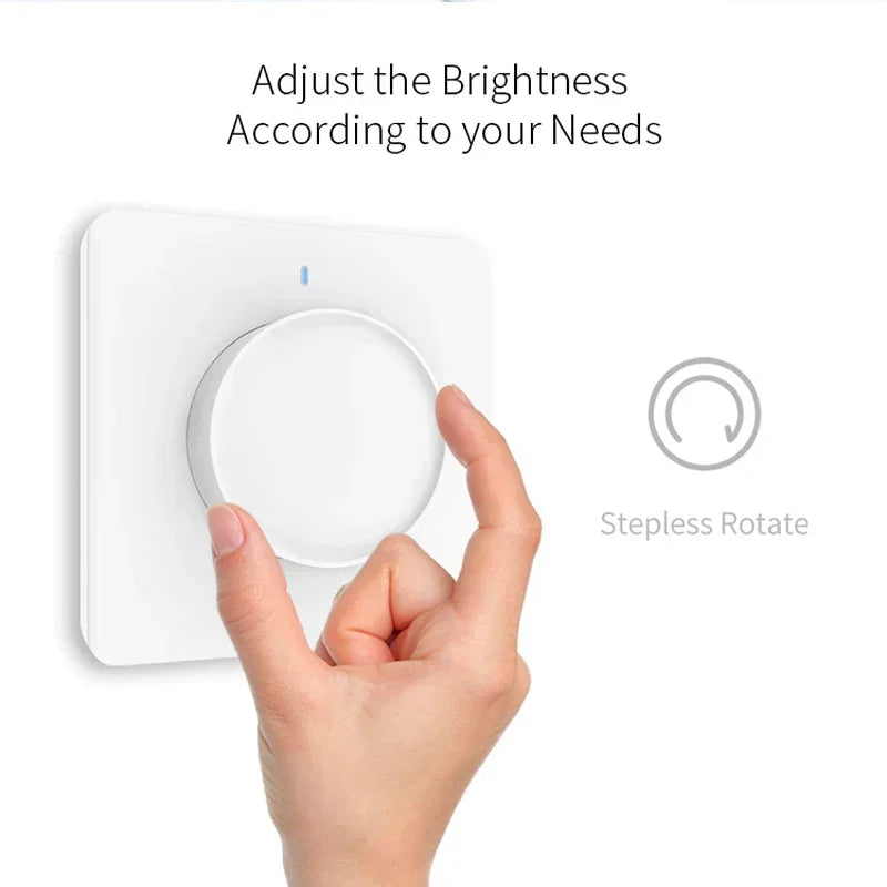Tuya Smart Wifi Zigbee Rotary Light Dimmer Switch Smart Life/Tuya APP Remote Control Works with Alexa Google Voice Assistants